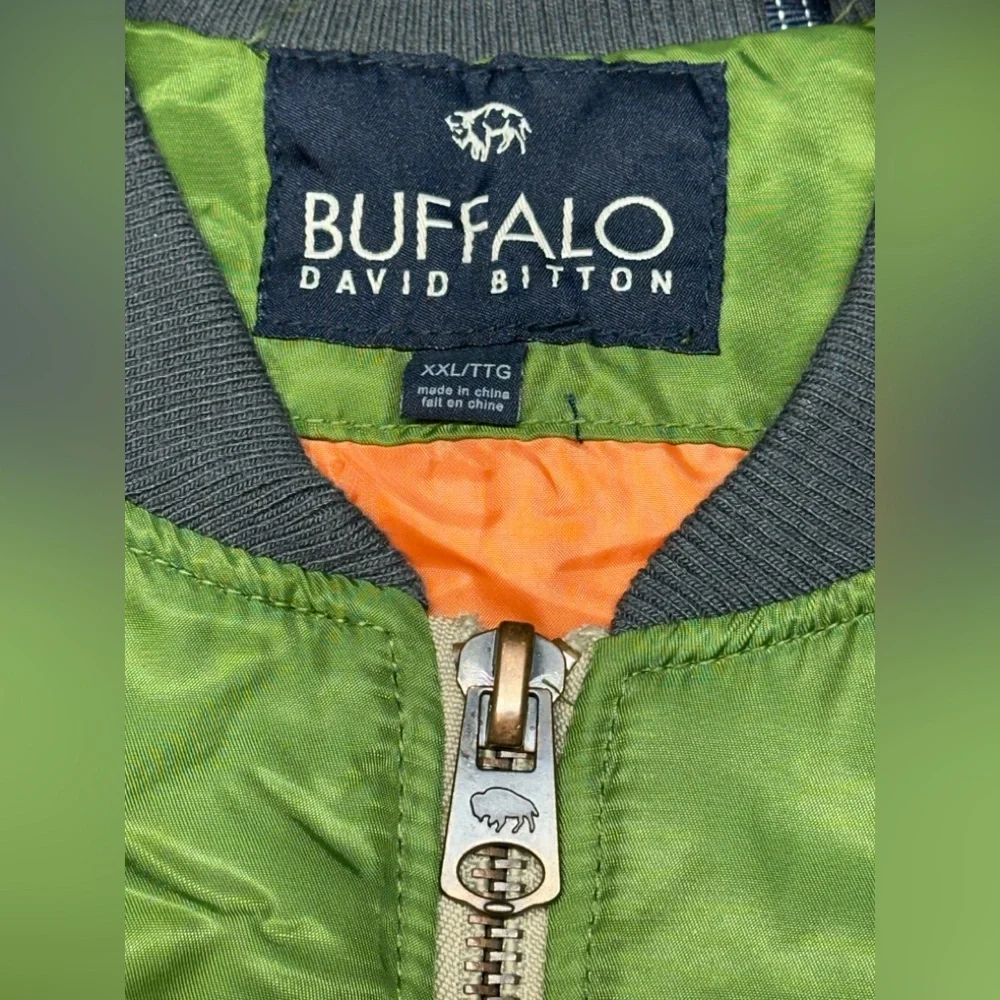 Buffalo David Bitton Coat Olive MA-1 Bomber Jacket Women’s XXL GUC - Picture 2 of 8